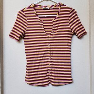 Maeve by Anthropologie Striped Top.  Size Small